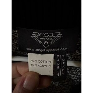 Angel Apparel Knit Jacket‎ Women's Size M Black White Textured Button Front